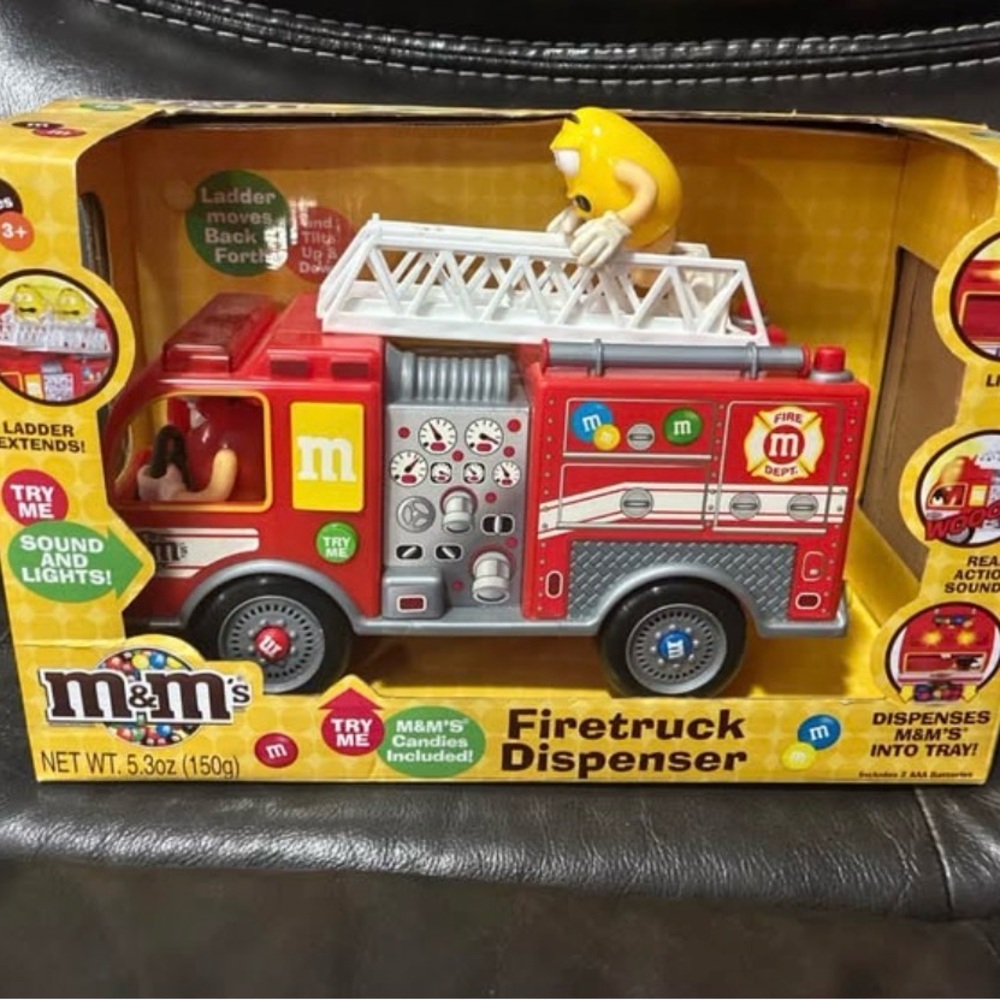 M&M's 2011 Red and Yellow Firetruck Dispenser